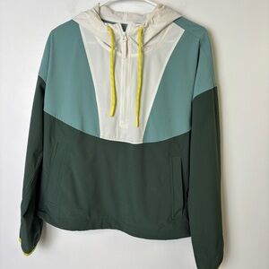 Te Verde Colorblock Hooded Windbreaker Jacket